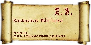 Ratkovics Mónika névjegykártya
